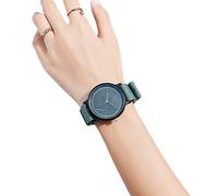 Girl Student Watch, quadrante con figure geometriche, orologio analogico cinturino in tela quadrante rotondo, moda, romanzo e semplici orologi, per bambini signore donne orologi ( Color : Brown )