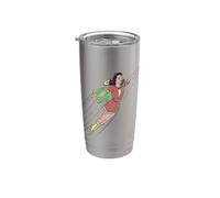 Girl Super Hero Fly High Thunder Strike Bicchiere termico in acciaio inox doppia parete