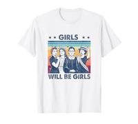 Girl Will be Girls Patriotic Feminist 4 luglio Donna Maglietta