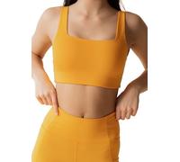 Girlfriend Collective Tommy Bra, Collo Quadrato Reggiseno Sportivo, Oro (Golden Glow), 3XL Donna