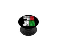 Girlfriend End Drinking King Single Addio Al Celibato Festa PopSockets PopGrip Adesivo