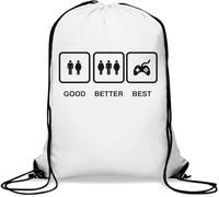 Girlfriend Good Two Girlfriends Better Gaming Best Gym Sack Casual Drawstring Bag Bianco