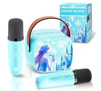 GirliGlee Microfono Frozen per Bambina,Microfono Karaoke,Mini Cassa Bluetooth con 2 Microfoni Wireless Karaoke,Frozen Giochi Bambine 3 4 5 6 7 8 9 anni,Canta tu Karaoke per Bambini