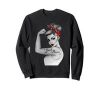 GirlPower Pinup Retro Moderno Rosie la Rivettatrice Icona Femminista Felpa