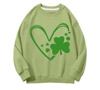 Girls And Boys Round Neck Felpe Spring And Autumn St Day Middle And Large Children's Felpe Retro Personality 2D Printing Children's Casual Felpa Adolescente Maglione Ragazza Senza Pancia, verde, 3-4