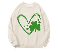 Girls And Boys Round Neck Felpe Spring And Autumn St Day Middle And Large Children's Felpe Retro Personality 2D Printing Children's Casual Felpa senza pancia Pullover ragazza 152, beige., 10-11 Jahre