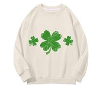 Girls and Boys Round Neck Felpe Spring and Autumn St Day Middle and Large Children's Felpe Retro Personality 2D Printing Children's Casual Felpa regalo per ragazze, beige., 10-11 Jahre