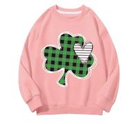 Girls And Boys Round Neck Felpe Spring And Autumn St Day Middle And Large Children's Felpe Retro Personality 2D Printing Children's Casual Felpa nera per ragazze, Colore: rosa., 10-11 Jahre