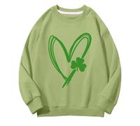 Girls And Boys Round Neck Felpe Spring And Autumn St Day Middle And Large Children's Felpe Retro Personality 2D Printing Children's Casual Felpa senza pancia per ragazze, verde, 3-4 Jahre