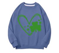 Girls And Boys Round Neck Felpe Spring And Autumn St Day Middle And Large Children's Felpe Retro Personality 2D Printing Children's Casual Felpa Adolescente Maglione Ragazza Senza Pancia, Blu marino
