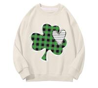 Girls And Boys Round Neck Felpe Spring And Autumn St Day Middle And Large Children's Felpe Retro Personality 2D Printing Children's Casual Felpa nera per ragazze, beige., 8-9 Jahre