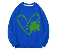 Girls And Boys Round Neck Felpe Spring And Autumn St Day Middle And Large Children's Felpe Retro Personality 2D Printing Children's Casual Felpa Adolescente Maglione Ragazza Senza Pancia, Blu, 4-5