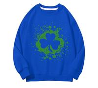 Girls And Boys Round Neck Felpe Spring And Autumn St Day Middle And Large Children's Felpe Retro Personality 2D Printing Children's Casual Felpa con motivo gatto ragazza, Blu, 10-11 Jahre