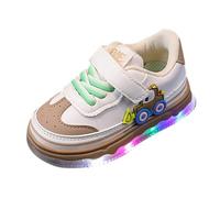 Girls and Boys Spring Summer and Autumn Children's Sports Shoes for Small and Medium Size Children's Toddler Shoes Flashing Light Casual Sports Shoes Damen Running Winter, giallo., 19 EU