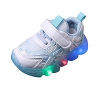Girls and Boys Spring Summer and Autumn Children's Sports Shoes for Small and Medium Size Children's Toddler Shoes Flashing Light Casual Sports Shoes Sneaker Donna Originale, Blu, 25 EU