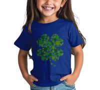 Girls and Boys St Day Shirt Graphic Tee Comfort Fit for Daily Wear Green Ages 1 15 Camicetta ragazza 98, Blu, 12-13 Jahre