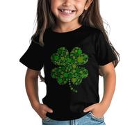 Girls and Boys St Day Shirt Graphic Tee Comfort Fit for Daily Wear Green Ages 1 15 Camicetta ragazza 98, Nero , 12-13 Jahre