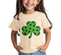 Girls and Boys St Day Shirt Graphic Tee Comfortable Fit for Daily Wear Green Ages 1 15 Baby Blusa Girl 56, beige., 6-7 Jahre