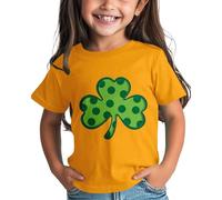 Girls and Boys St Day Shirt Graphic Tee Comfortable Fit for Daily Wear Green Ages 1 15 Baby Blusa Girl 56, giallo., 12-13 Jahre