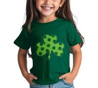 Girls and Boys St Day Shirt Graphic Tee Comfortable Fit for Daily Wear Green Ages 1 15 Baby Blusa Girl 56, verde, 12-13 Jahre