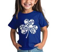 Girls and Boys St Day Shirt Graphic Tee Comfortable Fit for Daily Wear Green Ages 1 15 Festliche Damen, Blu, 8-9 Jahre