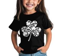 Girls and Boys St Day Shirt Graphic Tee Comfortable Fit for Daily Wear Green Ages 1 15 paillettes reversibili, Nero , 6-7 Jahre