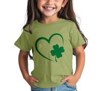 Girls and Boys St Day Shirt Graphic Tee Comfortable Fit for Daily Wear Green Ages 1 15 Shirt S Girl, Ag., 6-7 Jahre