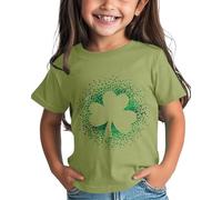 Girls and Boys St Day Shirt Graphic Tee Comfortable Fit for Daily Wear Green Ages 1 15 T Shirt mit Mädchen, Ag., 12-13 Jahre