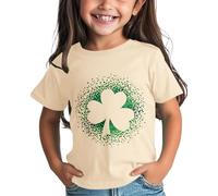Girls and Boys St Day Shirt Graphic Tee Comfortable Fit for Daily Wear Green Ages 1 15 T Shirt mit Mädchen, beige., 12-13 Jahre