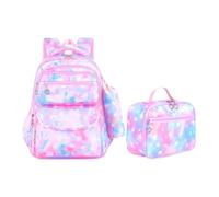 Girls Backpack for School Ergonomic Waterproof Large Lunch Purse with Star