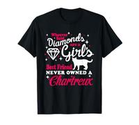 Girl's Best Friend Never Owned A Chartreux Cat Funny Kitten Maglietta