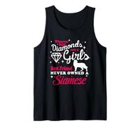 Girl's Best Friend Never Owned A Siamese Cat Funny Kitten Canotta