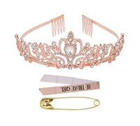 Girls Birthday Crown Kit Kit glitter Decorazioni per feste di per donne Brides Gold Princess