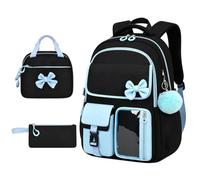 Girls Bookbag | With Lunch Box | 3 Piece Bow With Pencil Case | For School