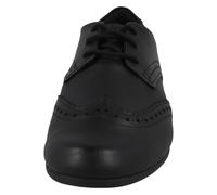 Girls Clarks Scarpe Scolastiche Scala Lace Nero In Pelle