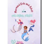 Girls coloring book with 50 little mermaids themed sheets