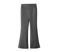 Girls Flared Leggings Black School Trousers Stretchy High Waisted Bootcut Trousers Kids Solid Color Full Length Slimming Bell Bottoms Soft Yoga Dance Pants Basic Casual Sweatpants Street Clothes