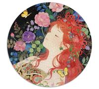 Girl's Flowers 1000 Pezzi Di Rotonda Puzzle Classico Beautiful Jigsaw Regali Difficile E Impossibile Per Famiglia 1000pcs (67.5x67.5cm)