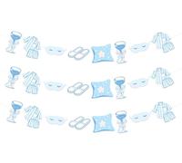 Girls Gone Mild Addio al nubilato Decorazioni 3 pezzi Girls Gone Mild Garland Blu Cocktail Pigiama Maschera per gli occhi Sonno Festa a tema Banner per la notte delle ragazze Sleepover Addio al