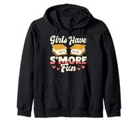 Girls Have S’more Fun Funny Camping Outdoor Gift Felpa con Cappuccio