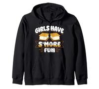 Girls Have S’more Fun Funny Camping Outdoor Gift Felpa con Cappuccio