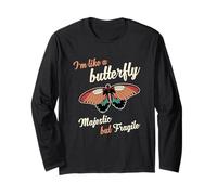 Girl's I'm Like a Butterfly per Un lepidotterologo Maglia a Manica