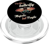 Girl's I'm Like a Butterfly per un lepidotterologo PopSockets PopGrip per MagSafe
