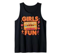 Girls Just Wanna Have Fun Fun anni '80 Throwback Design Canotta