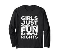 Girls Just Wanna Have Fundamental Rights Parità Femminista Maglia a Manica