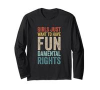 Girls Just Want To Have Fundamental Rights Parità Femminista Maglia a Manica