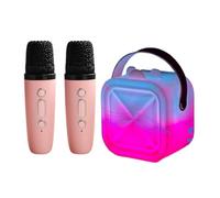 Girls Karaoke Machine, giocattolo wireless Karaoke Machine - Giocattolo wireless karaoke macchina con 2 microfoni - Amici di famiglia di divertimenti di luce colorata di divertimento che