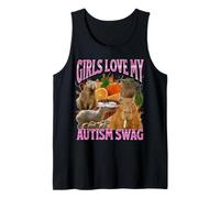 Girls Love My Autism Swag Divertente Capybara Meme Bootleg Y2K Canotta