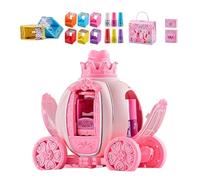 Girls Nail Kit Educational Cosmetics Toy for Pretend Play Creative Manicure Activity Set Designed for Birthday Holiday Playdates Classroom Learning Party Themes Travel Home Living Room Fun