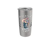 Girls Rock and Roll Music Graphic Novelty Tee & Cool Designs Bicchiere termico in acciaio inox doppia parete